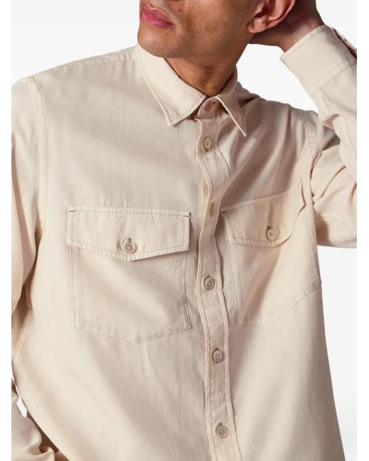 Paul Smith White Lyocell Patch Pocket Shirt for men