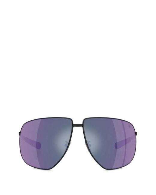 Moncler Purple Geometic-Frame Sunglasses