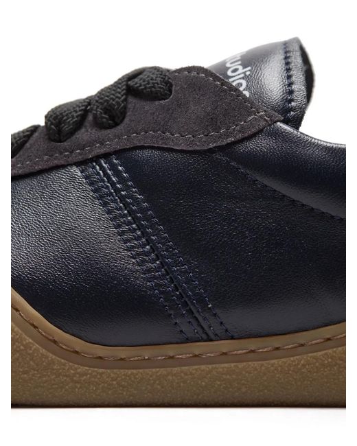 Acne Blue Patchwork Trainer for men