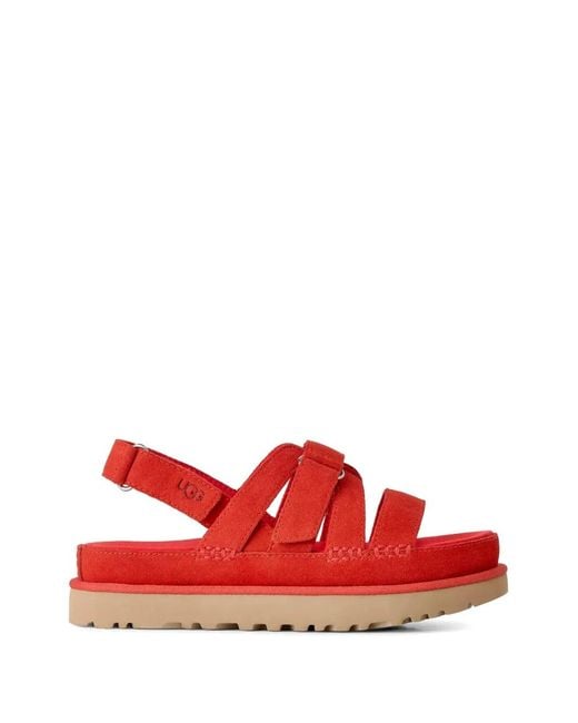 Ugg Red Goldenstar Gleam Flat Sandals