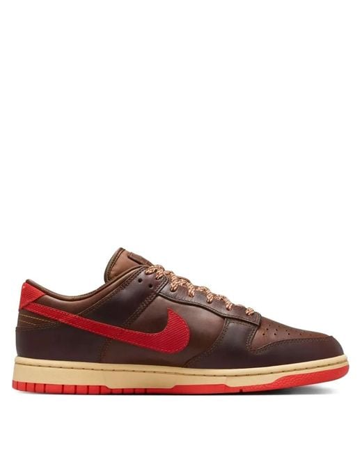 Nike Red Dunk Low Retro Sneakers for men