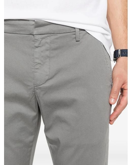 Dondup Gray Gaubert Slim-Fit Turn-Up Trousers for men