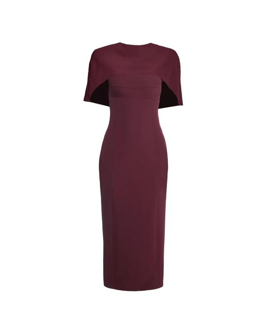 Axel 113 Red Margot Caped Midi Dress