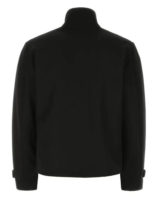 14 Bros Black Wool Jacket for men