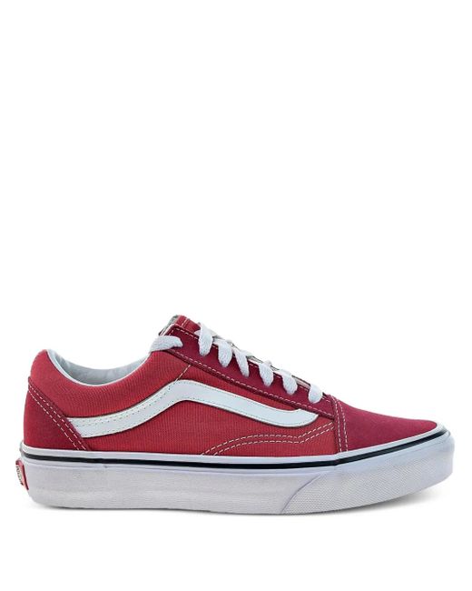 Vans Red Old Skool Lace-Up Sneakers for men