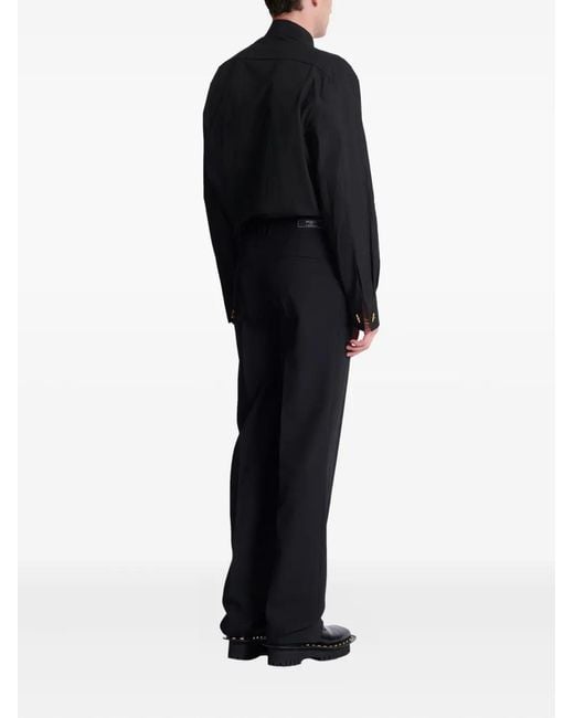 Balmain Black Wool Trousers for men