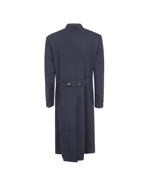 Junya Watanabe Blue Double-Breasted Peacoat for men