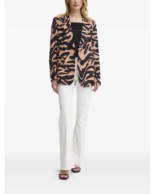 Sisley White Single-Breasted Blazer