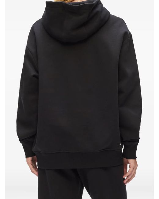 Karl Lagerfeld Blue Rhinestone-Embellished Hooded Sweater