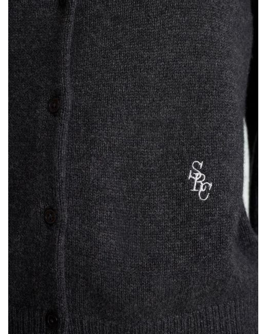 Cardigan Boutonné À Logo Sporty & Rich en coloris Black