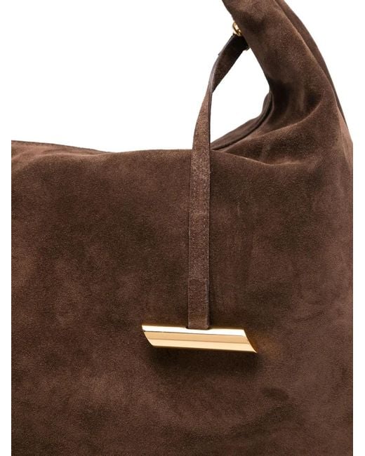Liffner Brown Suede Shoulder Bag