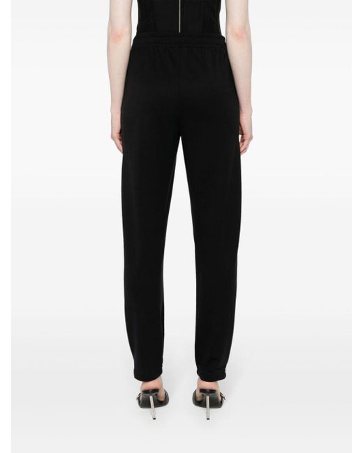 Styland Black Jersey Tapered Trousers