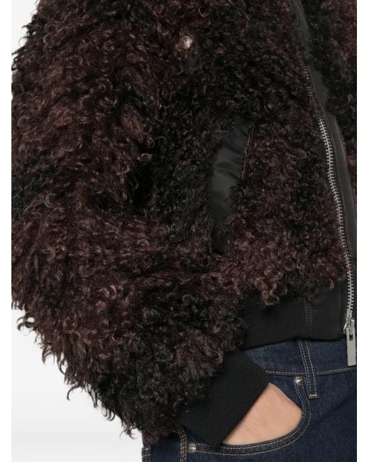 Sacai Black Zip-Up Bomber Jacket