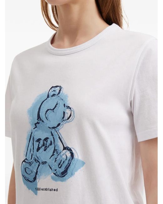 Izzue White Graphic-Print T-Shirt