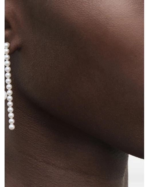 Sophie Bille Brahe White La Valse Freshwater Pearl Earrings