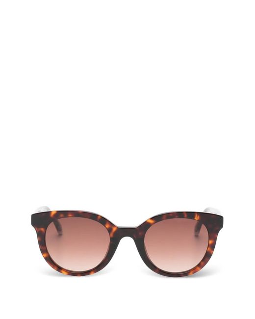 Zadig & Voltaire Pink Tortoiseshell-Effect Round-Frame Sunglasses