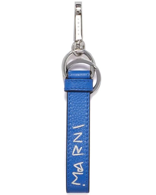 Marni Schlüsselanhänger mit Logo-Stickerei in Blue für Herren