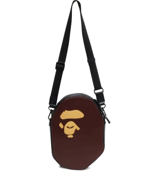 メンズ A Bathing Ape ロゴ メッセンジャーバッグ White
