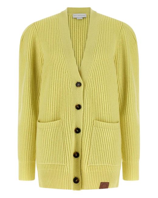 Stella McCartney Yellow Thick Knit Cardigan