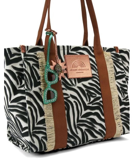 Kurt Geiger Black Southbank Fringe-Detail Tote Bag