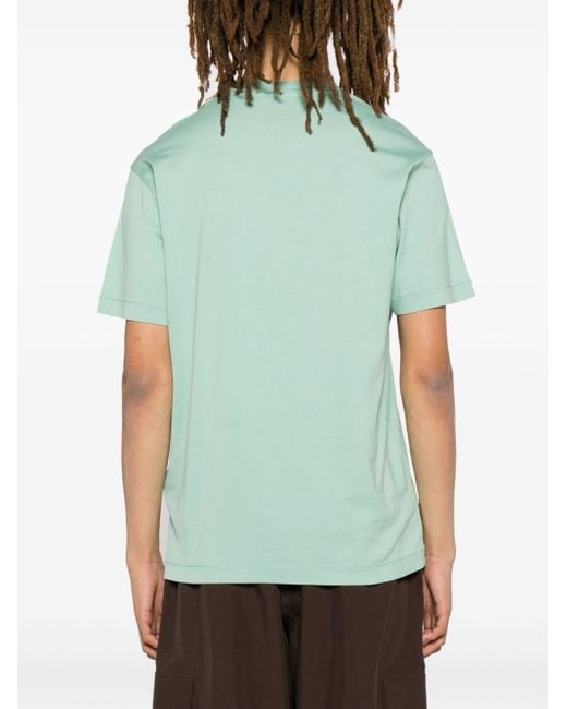 Stone Island Katoenen T-shirt Met Logopatch in het Green voor heren