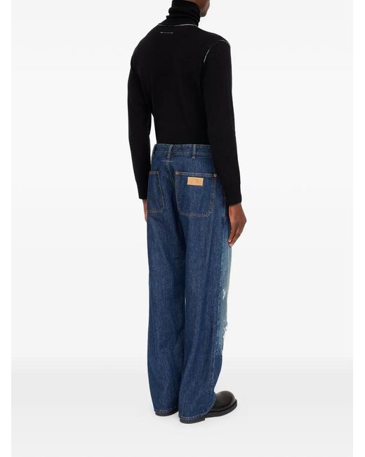MM6 by Maison Margiela Blue Jean À Coupe Droite for men