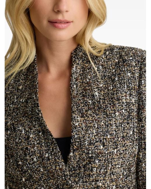 St. John Black Buttoned Tweed Jacket