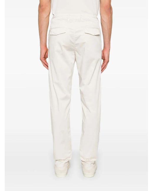 Eleventy White Drawstring Trousers for men