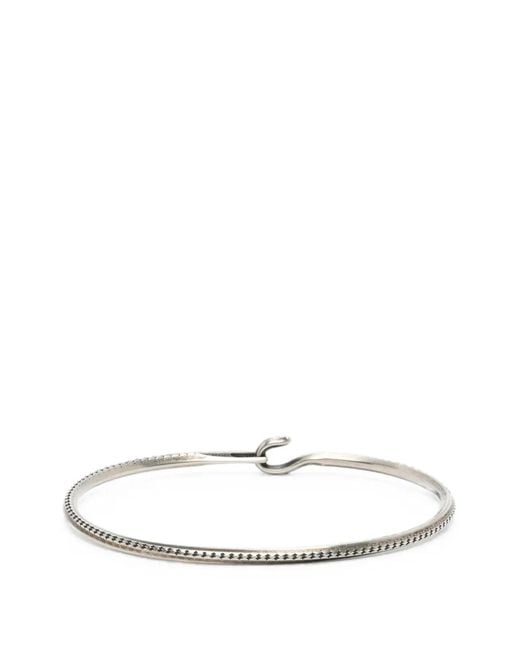 Werkstatt:münchen White Rope Hook-Fastening Bangle Bracelet
