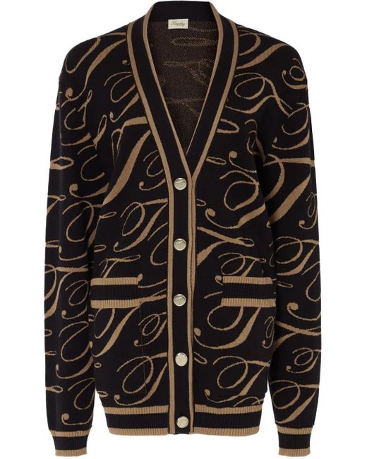 Temperley London Black T-Logo Mania Cardigan