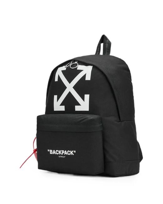 Off-White c/o Virgil Abloh Black Arrows-Print Zip-Front Backpack for men