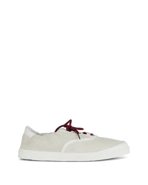 Moncler White Vera Leisure Lace-Up Sneakers for men