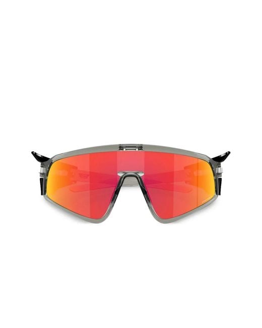 Oakley Pink Latch Panel Shield-Frame Sunglasses