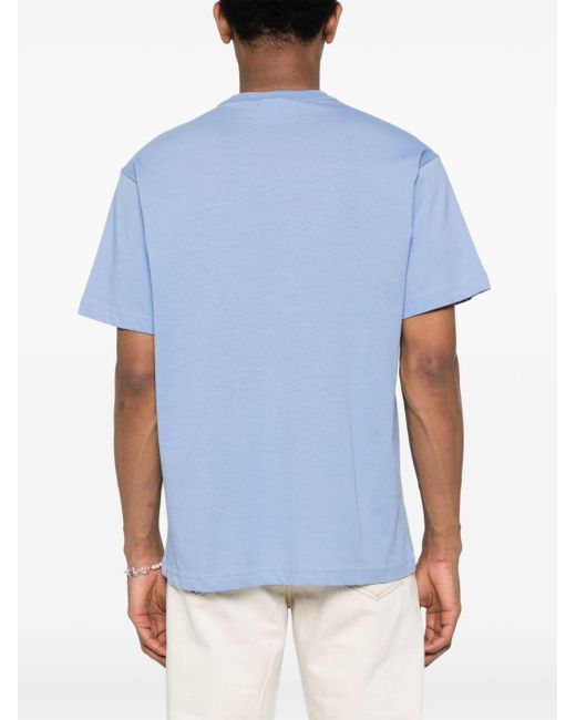Versace Blue T-Shirt With Logo for men