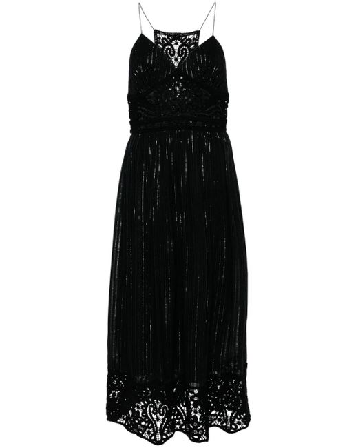 Robe à détails en crochet Twin Set en coloris Black
