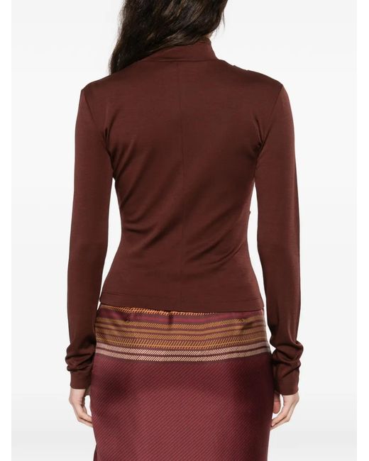 Max Mara Purple Wool Jersey Top