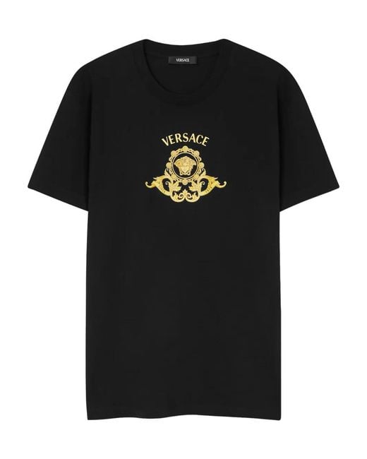 Versace T-Shirt Mit Medusa-Print in Black für Herren
