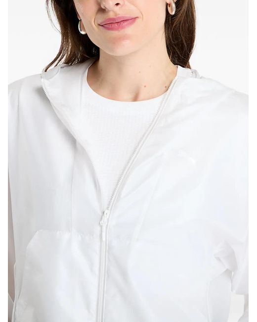 PUMA White Zip-Up Bomber Jacket