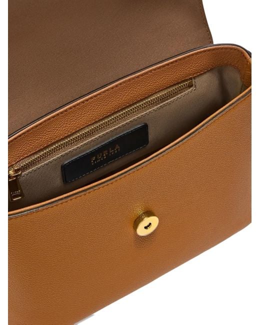 Furla Brown Top-Handle Dome Satchel