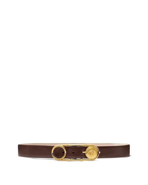 Versace White Safety Pin Buckle Belt