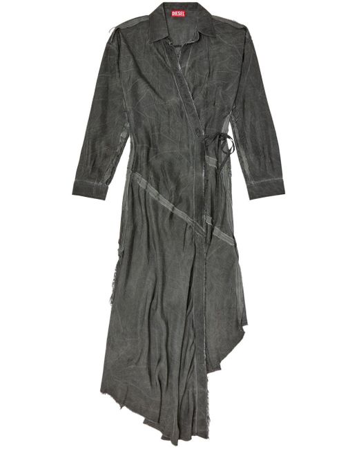 DIESEL Gray D-Raven-Q1 Maxi Dress