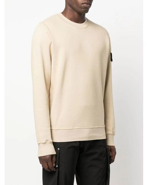 Stone Island Natural Compass-Patch Sweatshirt for men