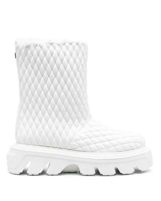 Casadei White Generation C Dome Boots
