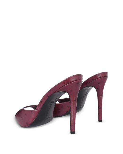 Black Suede Studio Purple Brea Point-Toe Sandals