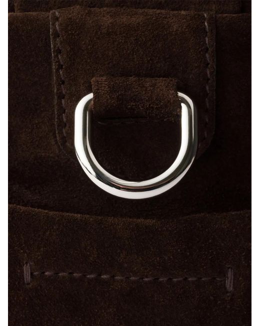 Prada Black Suede Leather Shoulder Bag for men