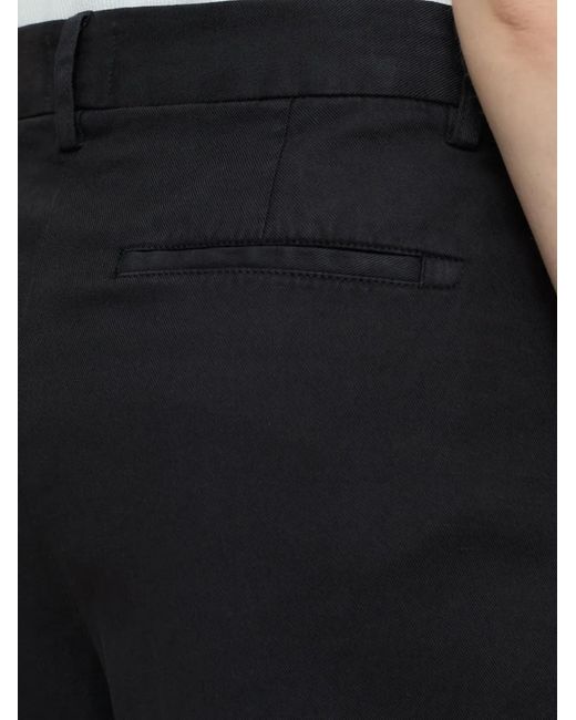 Closed Black Cotton And Linen Shorts