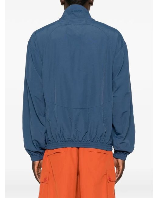 flâneur Blue Music Logo-Embroidered Track Jacket for men