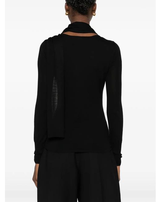 Mark Kenly Domino Tan Trui Met Sjaaldetail in het Black