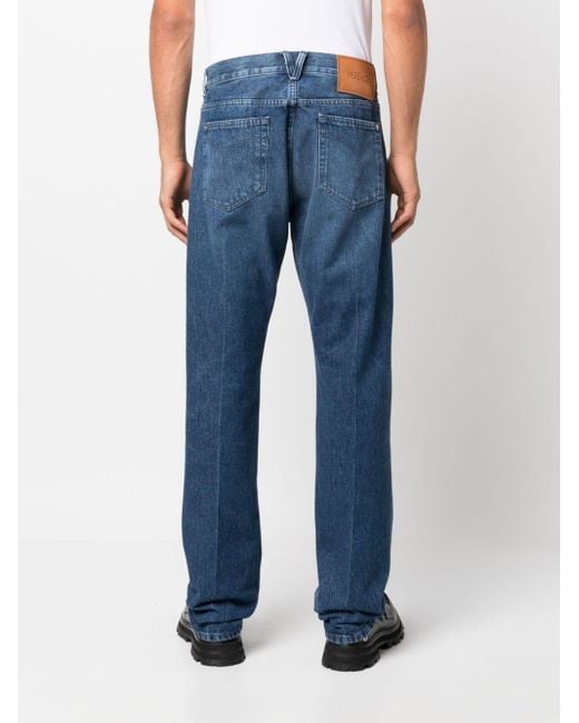 Versace Halbhohe Straight-Leg-Jeans in Blue für Herren