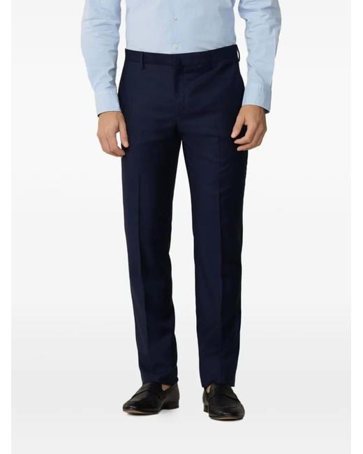 Hackett Blue Peak-Lapel Twill Suit for men